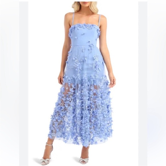 Helsi Audrey Floral Appliqu Midi Dress XS